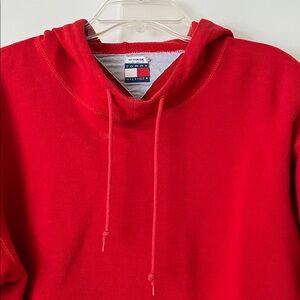 Vintage Tommy Hilfiger Bold Red Men's Hoodie